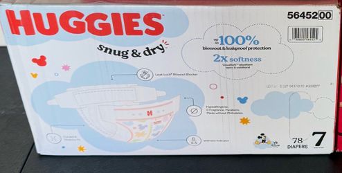 New Huggies size 7 sell or trade for Enfamil 12oz cans