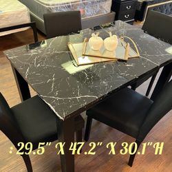 Black Dining Set 