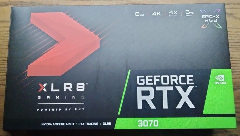 PNY RTX 3070 XLR8 8GB 3fan GPU