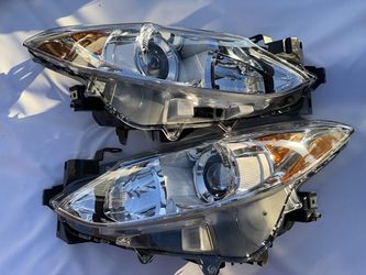 LA Zona Auto Parts 14 15 and 16 Mazda 3 Chrome Headlights Luces Micas Calaveras Projector Proyectores Cromados 