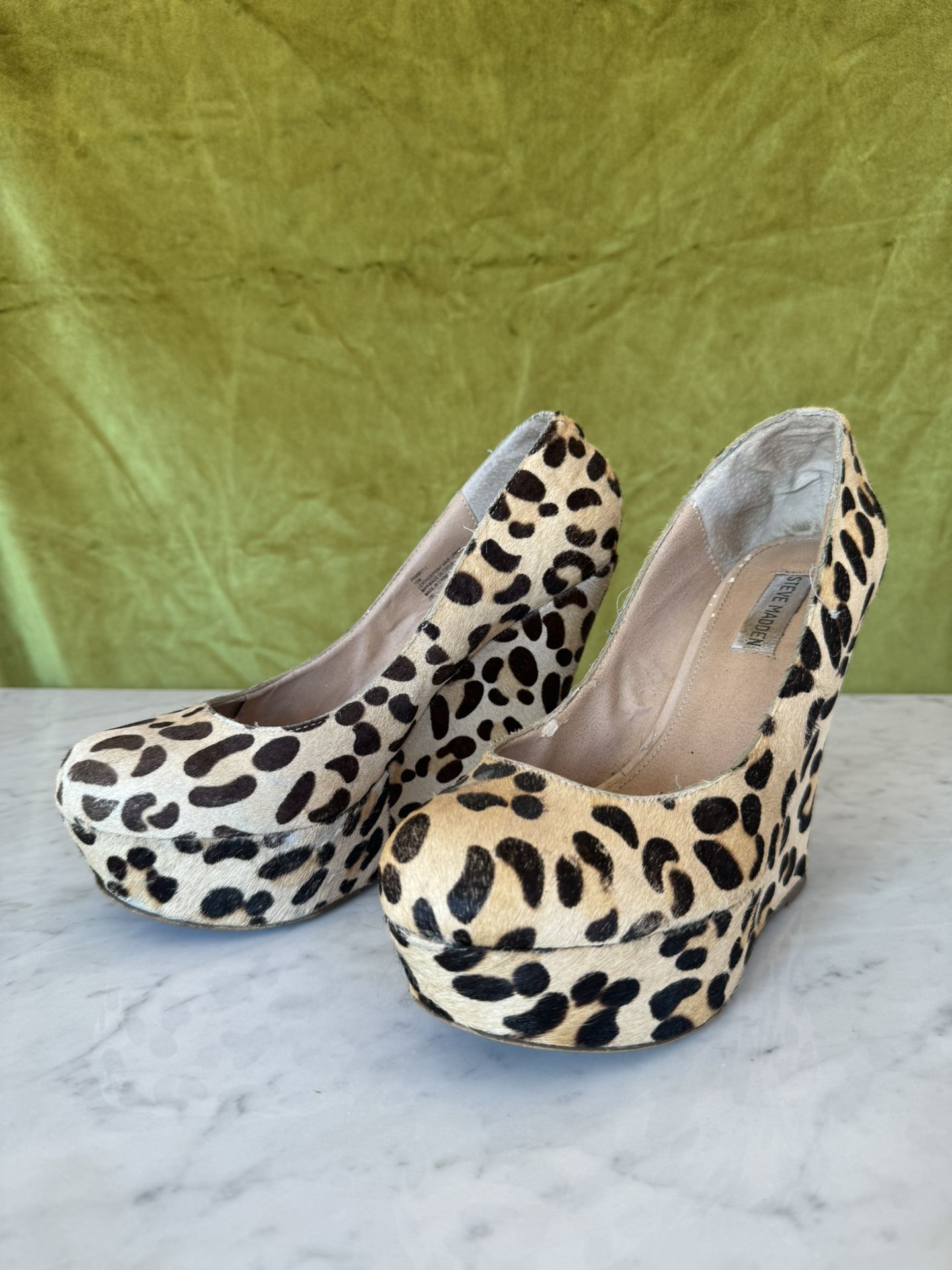 Vintage Steve Madden Leopard Wedges