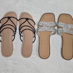 2 PAIRS OF WOMEN'S SANDALS