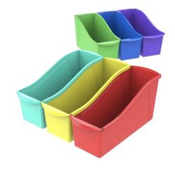 Plastic Book Bin, 7-1/2”H x 11-1/2”W x 5-1/2”  I Have 16 For $20