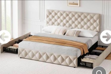 New queen bed with drawers
