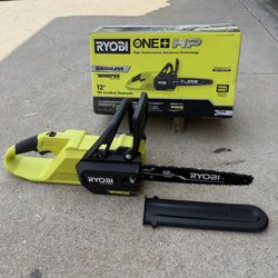 RYOBI ONE+ HP 18V Brushless Whisper Series 12 in. Battery Chainsaw (Tool Only)