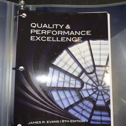 quality and performance excellence james r evans 8th edition