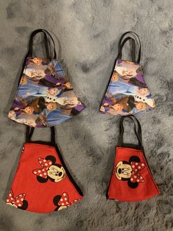 Anna and Elsa, Minnie Mouse BRAND NEW kid’s face mask