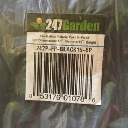 15 gallon fabric planters 