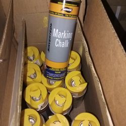 Marking chalk spray yellow box of 12pc box