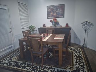 NOT FREE...Need your Best Offer.....Solid Wood Dining Room Table with 4-Chairs