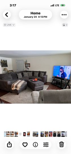 Sectional with big ottoman