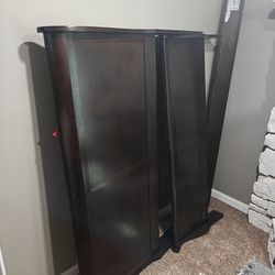 Wood Walnut color Queen Bed Frame