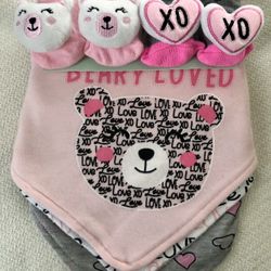 New, 5 Pc. Baby Elements Bandannas and socks Set
