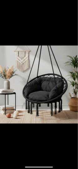 MoNiBloom Hammock Chair, Macrame Hanging Swing Chair with Padded Cushion, Max 350lbs, Hanging πβοΈπ€