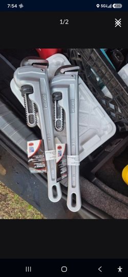 Rigid pipe wrench 18inch aluminum