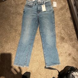 Good American Jeans 6 Petite Straight 