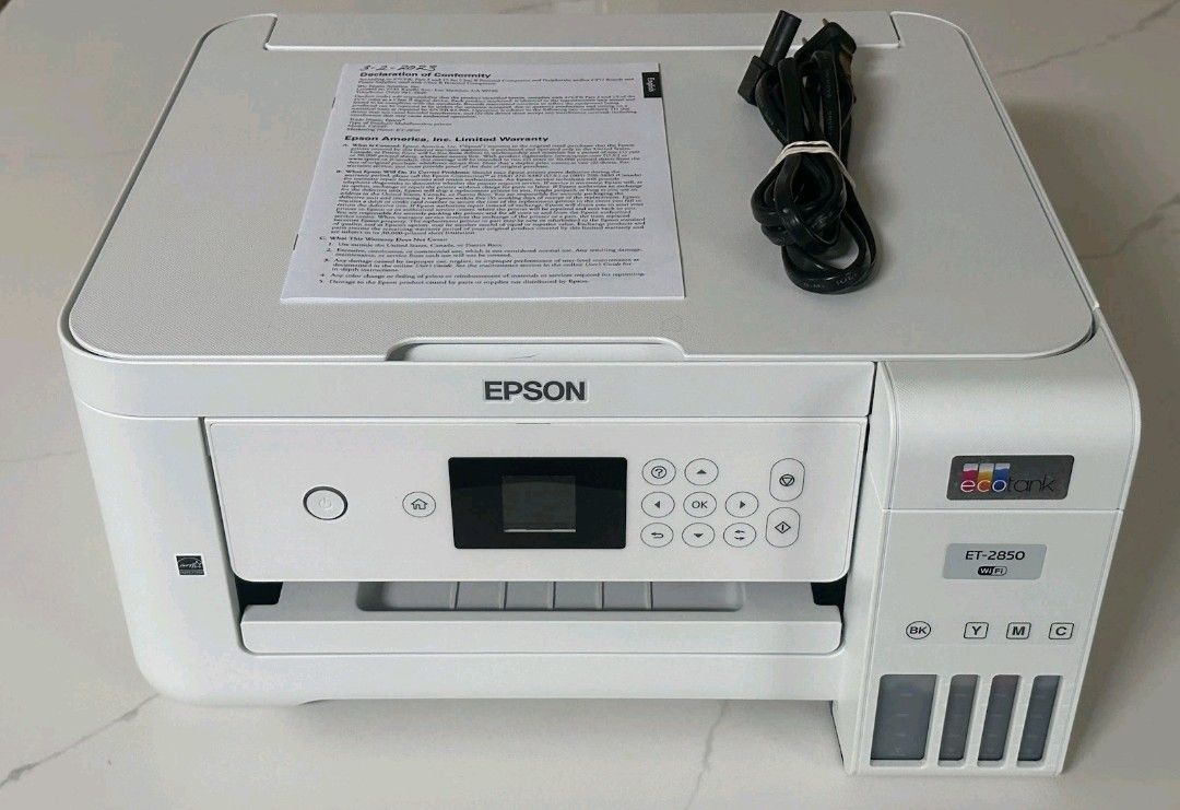 Epson EcoTank ET-2850 Color Inkjet All-In-One Printer - White