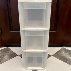 Sterilite 3 drawer plastic storage unit