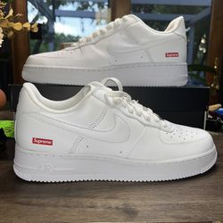 New Nike Air Force 1 White Supreme Size 11
