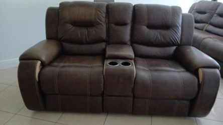 FREE brown leather sofa