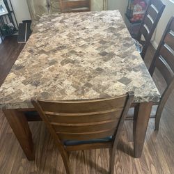 Dining Table with Bench And 4 Chairs
