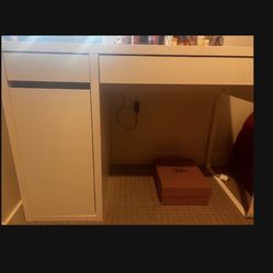 White IKEA Desk 