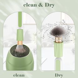 🌼Portable Makeup Brush Cleaner Machine -15000RPM Fast Deep Cleaning and Dry Make Up Brushes Efficient Cleaning With Storage Cas, Portable Spinning Wa