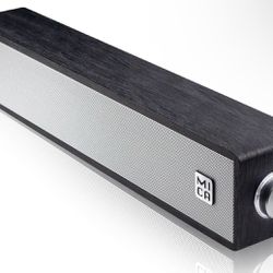 MICA Computer Speakers, Wired Computer Sound Bar, Wooden Mini Soundbar, USB Powered PC Speakers for Desktop Monitor, Laptop, Tablet, 3.5mm Aux Connect
