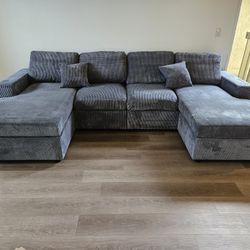 Brand New Sectional Doble Chaise Dark Grey $499 