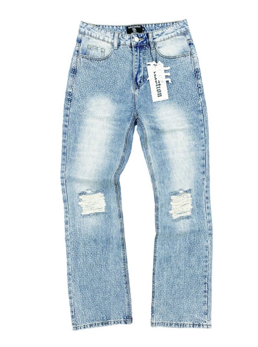 Mixed Emotion Jeans Long Brillo Pantalón Largo