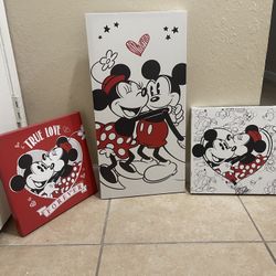 3 Piece Disney Canvas Set