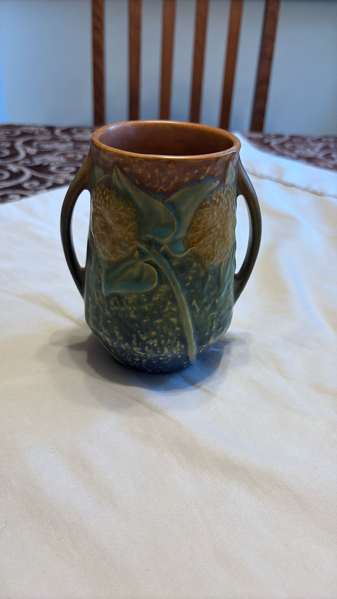 Roseville Sunflower Vase - 5” Tall - From 1930