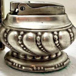 Vintage Ronson Crown Table, Lighter Silver Plated 1950S Mid-Century Modern Barware