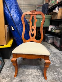 Set of 6 Vintage Wood Dining Chairs