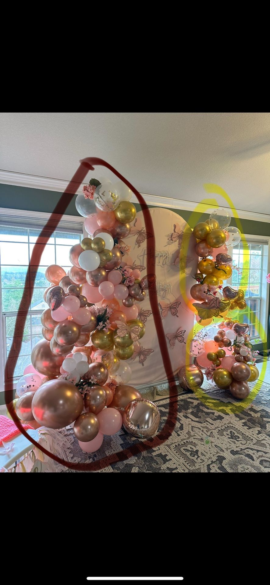 Balloon Arch/Garland Dusty Pink and Rose Gold( Party Decor)