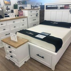 Ashley Ashbryn Bedroom Set Queen or King Bed Dresser Nightstand and Mirror Chest Options 