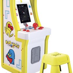 Arcade1Up Jr. Pac-Man 3 In 1 Games Arcade with Stool