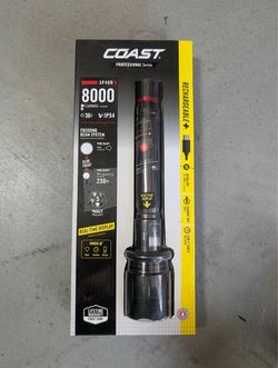 Like New Coast XP46R 8000 Lumens LED Rechargeable Flashlight.