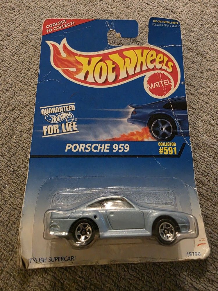 Hot Wheels 1996 Collector #591 Porsche 959 Blue