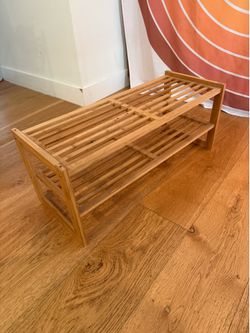 Wooden shoe rack