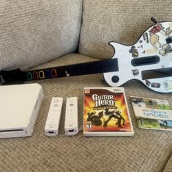Nintendo Wii Guitar Hero / Wii Sports Bundle!