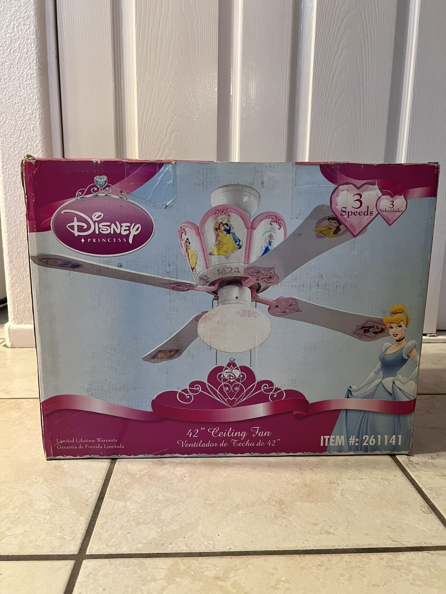 Disney Princess Ceiling Fan With Light