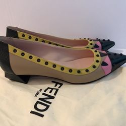 AUTHENTIC FENDI; BALLERINA FLATS SIZE 36.5