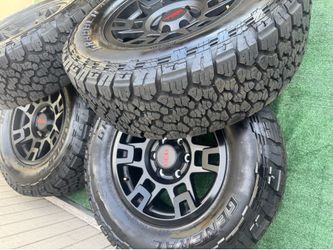 Brand new take offs Toyota Tacoma TRD wheels and all terrain tires