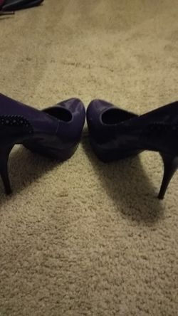 Purple boroque heels