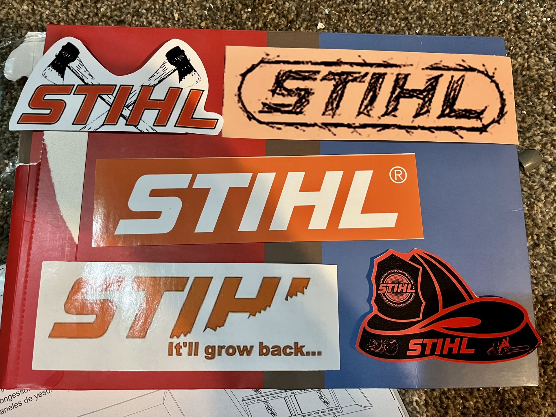 1 Each  Stihl Vynal Water Proof Stickers  