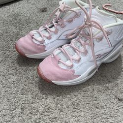 Reebok Question Mid Pink Toe Sneakers