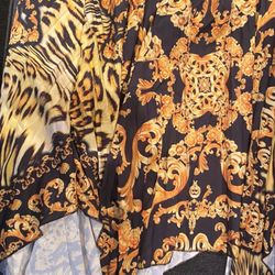 Black And Gold Flow Skirt 2xl