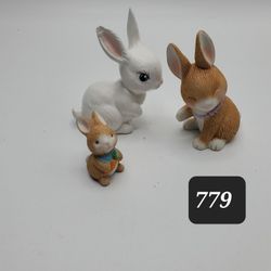 Small Ceramic Rabbits 