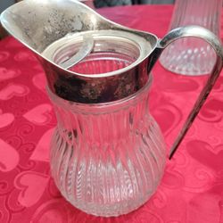 Italian Silver Plated  And Crystal Very Old 